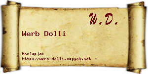 Werb Dolli névjegykártya